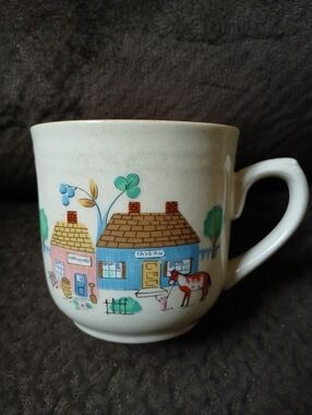 Vintage International Tableworks Heartland Village 105 Stoneware Coffee Mug 1994